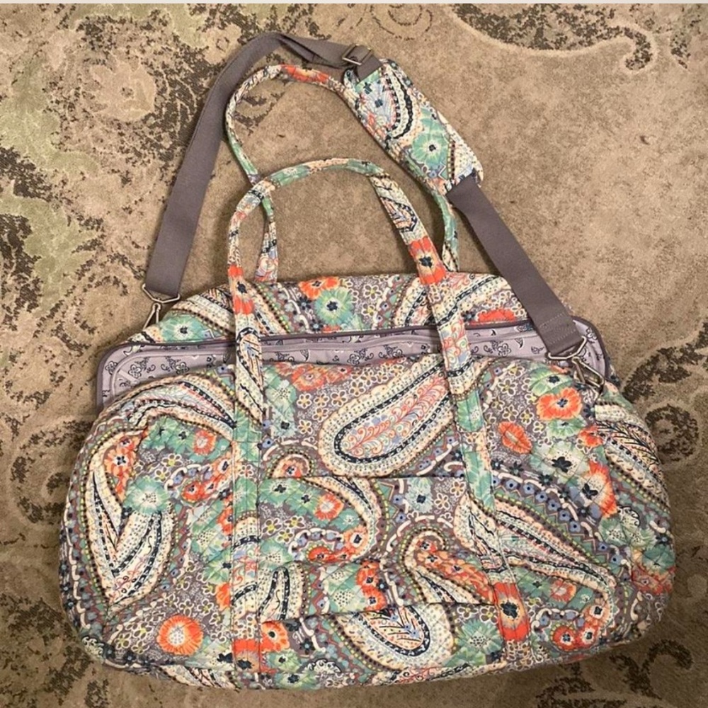 Large Floral Paisley Weekender Women's Bag w/ Straps